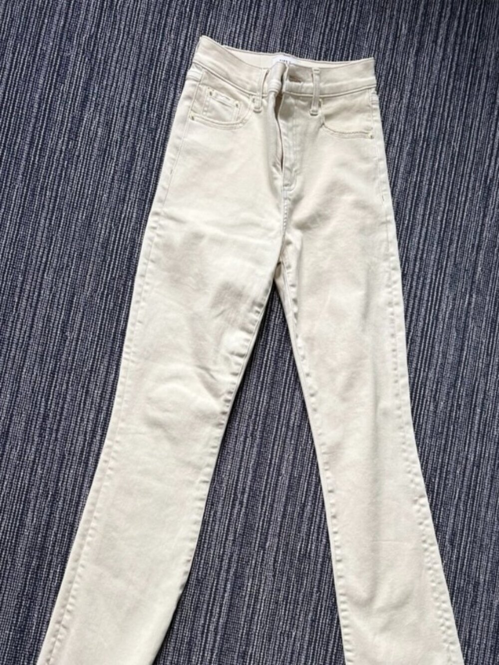 PISTOLA White High Rise Cropped Raw Hem Jeans Size 24